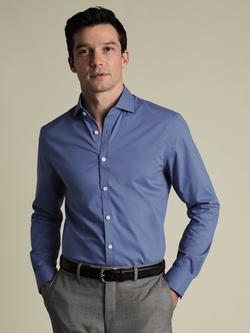 Charles Tyrwhitt Regular Fit Cotton Poplin Shirt, Blue, Blue
