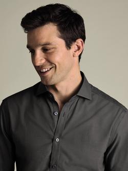 Charles Tyrwhitt Regular Fit Cotton Poplin Shirt, Charcoal - view 2, Charcoal
