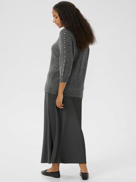KAFFE Letty Wool Blend Jumper - view 2, Mid Grey
