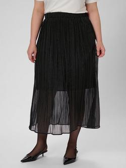 KAFFE KCperi A-Line Midi Skirt, Black