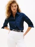 Tommy Hilfiger Embroidered Flag Shirt, Dark Navy
