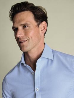 Charles Tyrwhitt Burlington Weave Cotton Shirt - view 2, Blue