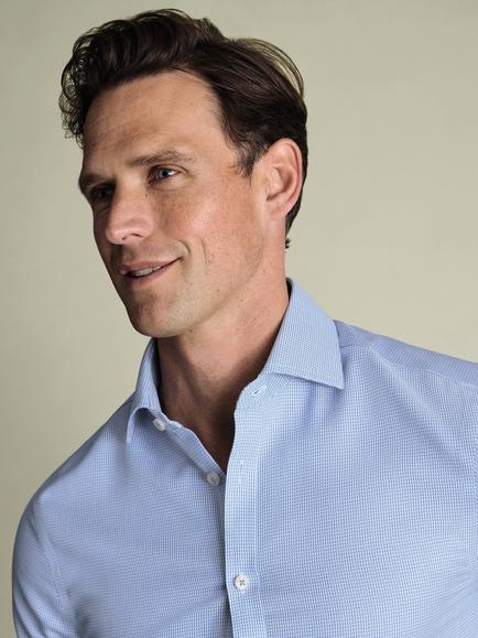 Charles Tyrwhitt Burlington Weave Cotton Shirt - view 2, Blue