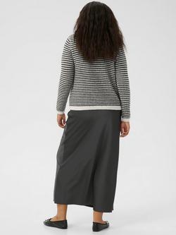 KAFFE Celanna Wool Blend Crew Neck Cardigan - view 2, Grey/Multi