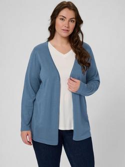 KAFFE Curve Farsia Cardigan, Mid Blue, Mid Blue