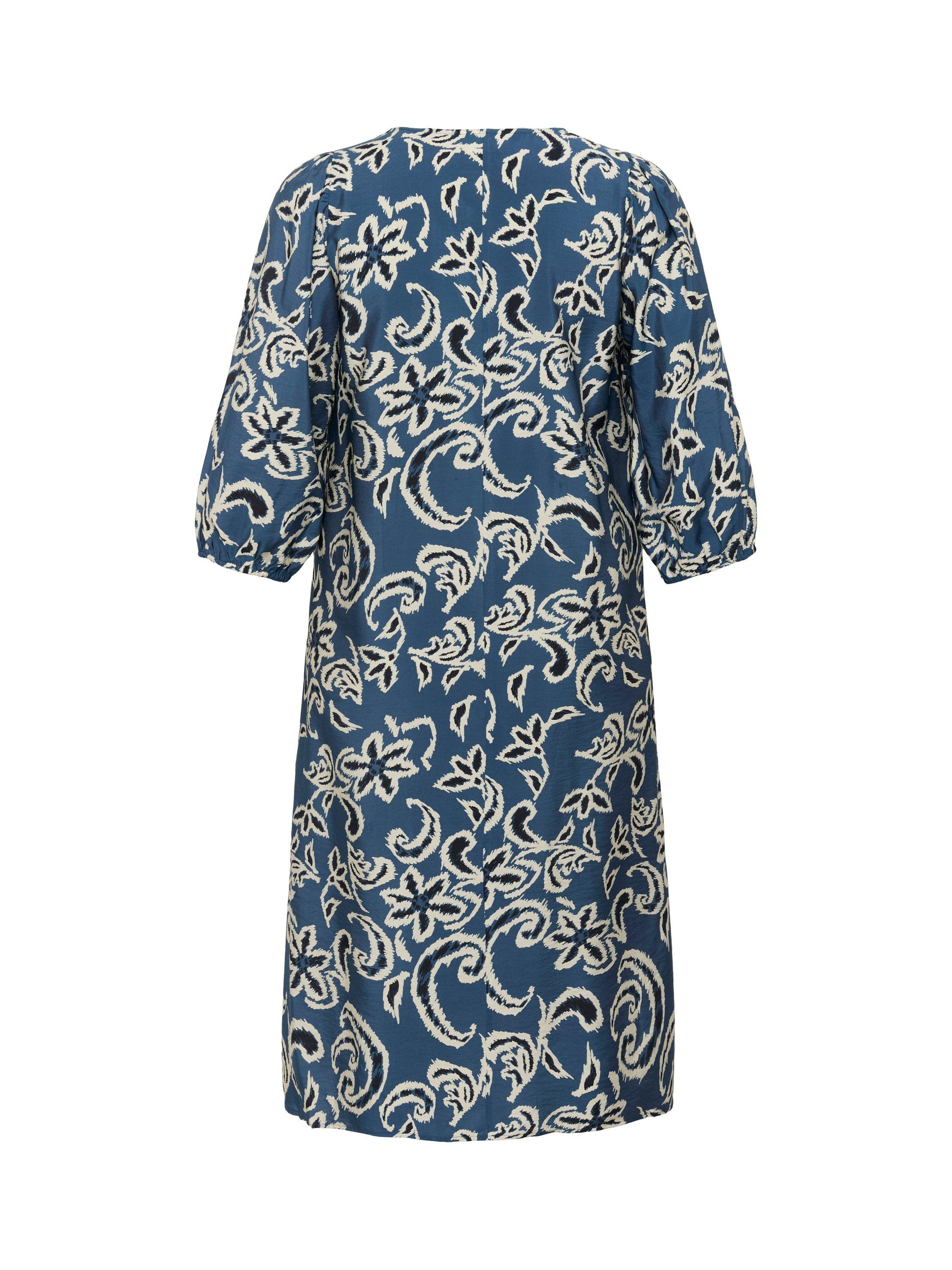 Product image 5 of 5, which shows KAFFE Mahlia Abstract Dress, Blue/Multi, 18