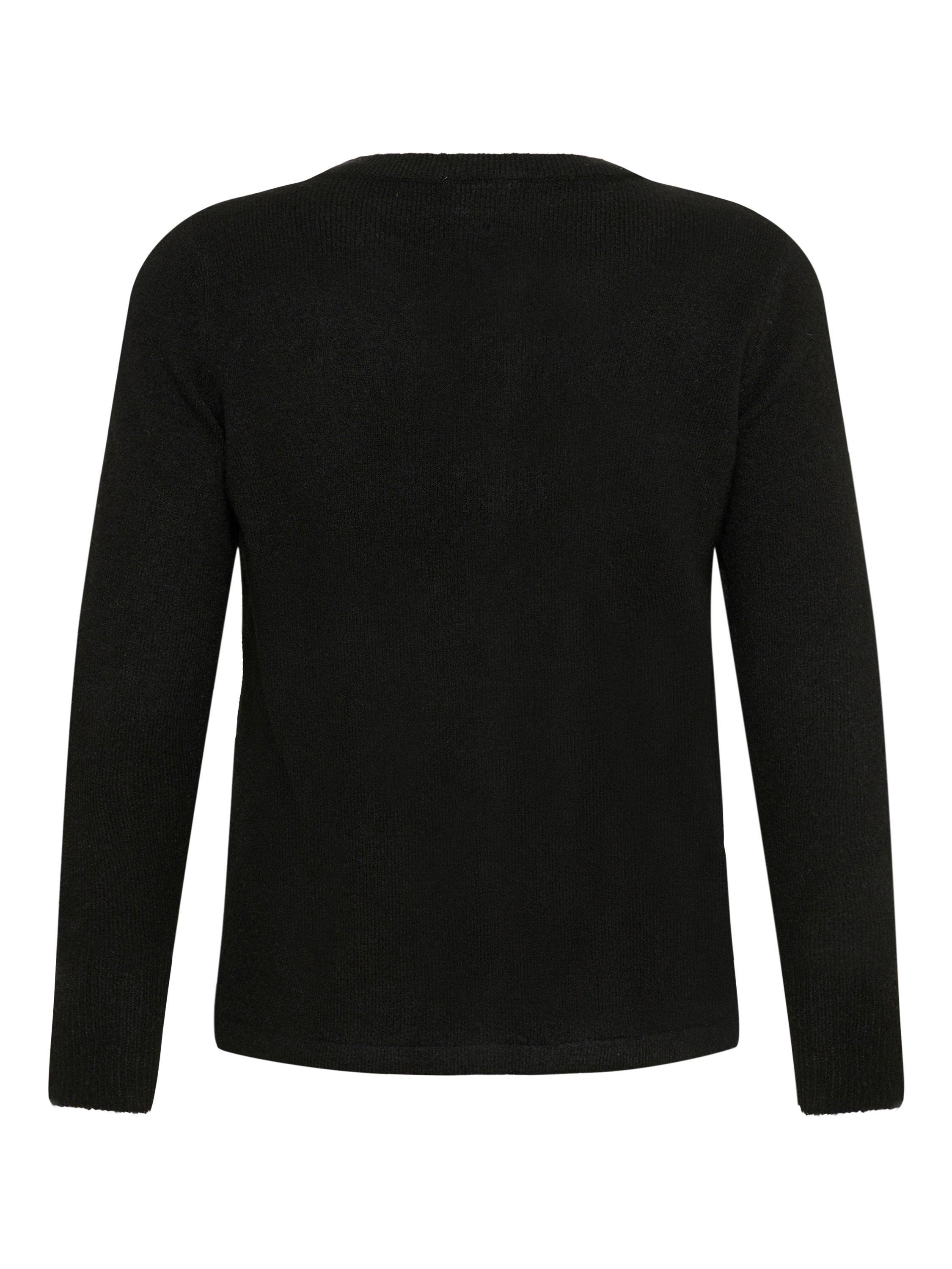 Product image 6 of 6, which shows KAFFE Niela Round Neck Cardigan, Black, S