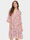 Saint Tropez Eda Floral V-Neck Dress, Pink Nectar