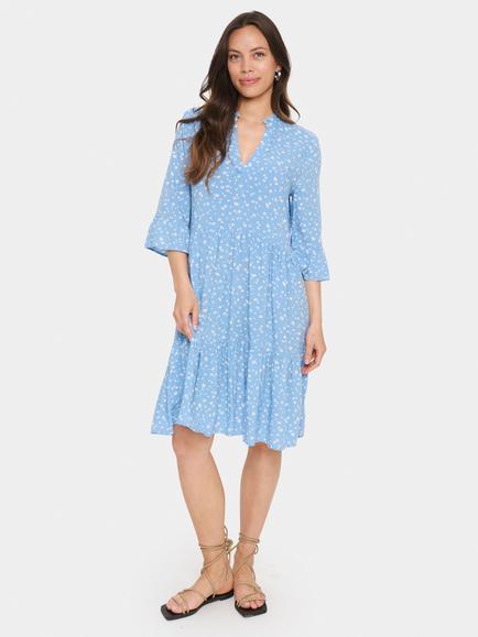 Saint Tropez Eda Floral V-Neck Dress, Allure Ice, Allure Ice