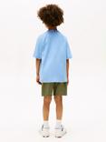 Tommy Hilfiger Kids' Cotton Short Sleeved Logo T-Shirt, Cloudy Blue