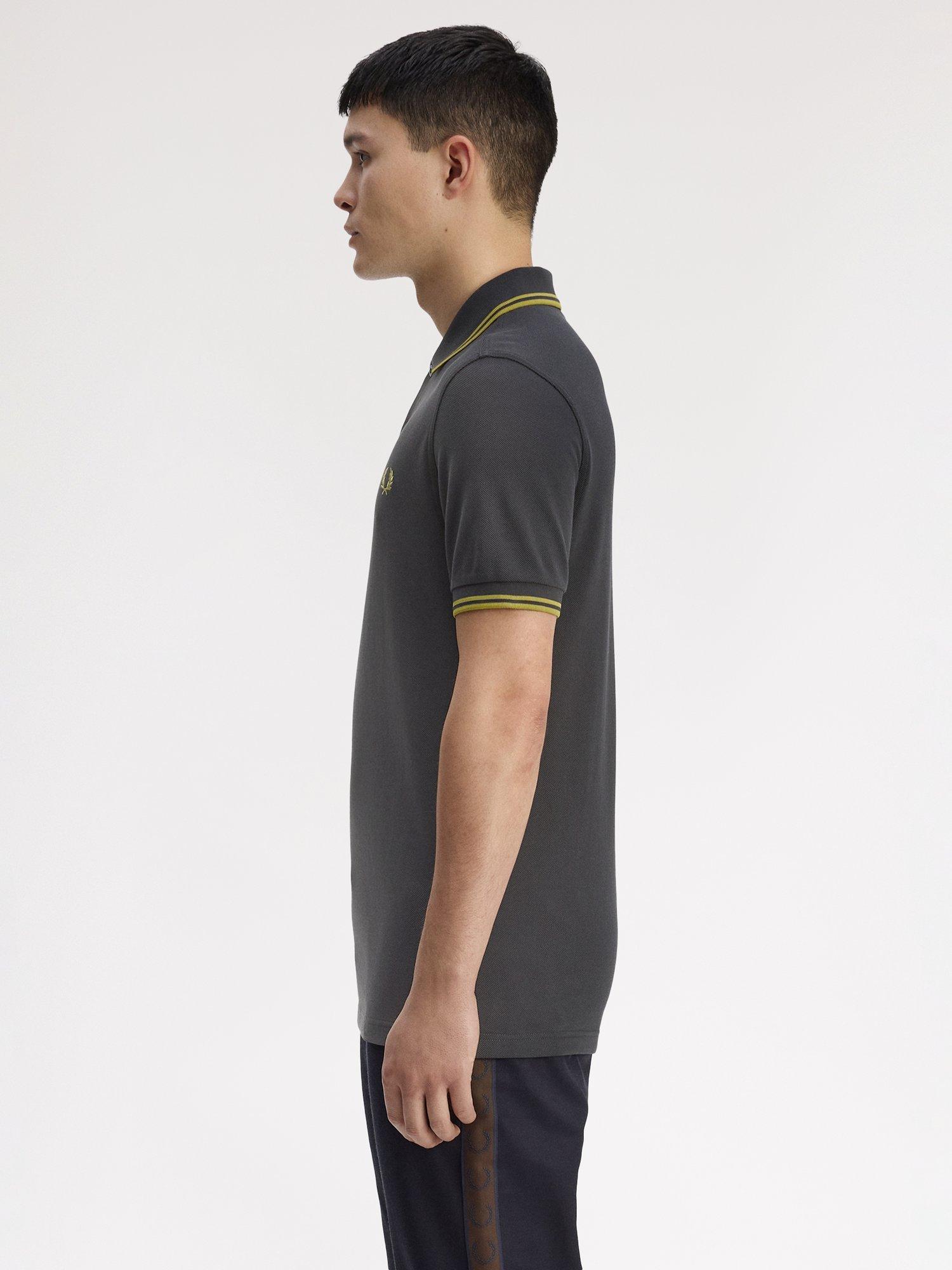 Product image 2 of 5, which shows Fred Perry Polo Shirt, Ancgr/Tnnsblyell, S