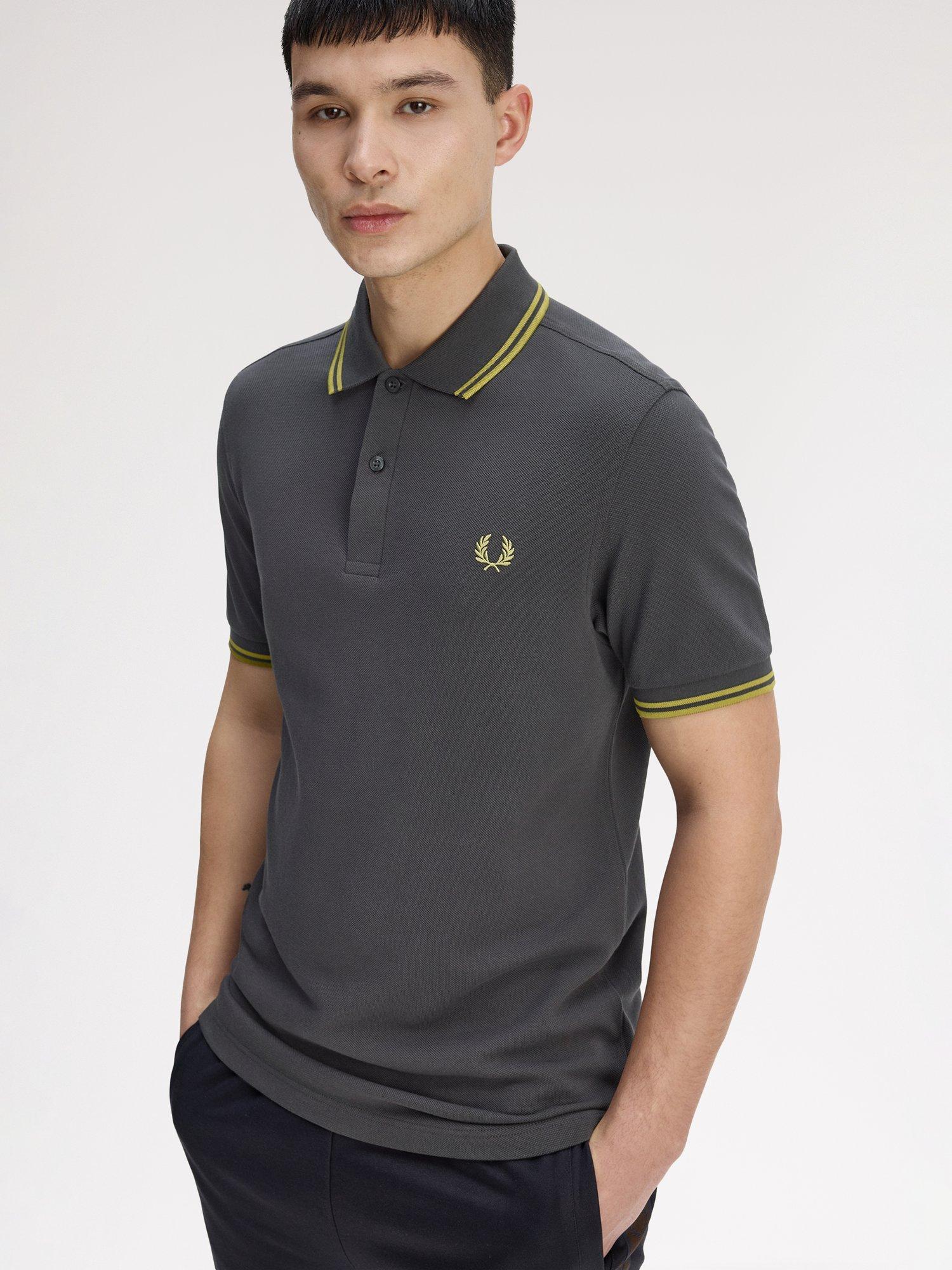 Product image 3 of 5, which shows Fred Perry Polo Shirt, Ancgr/Tnnsblyell, S