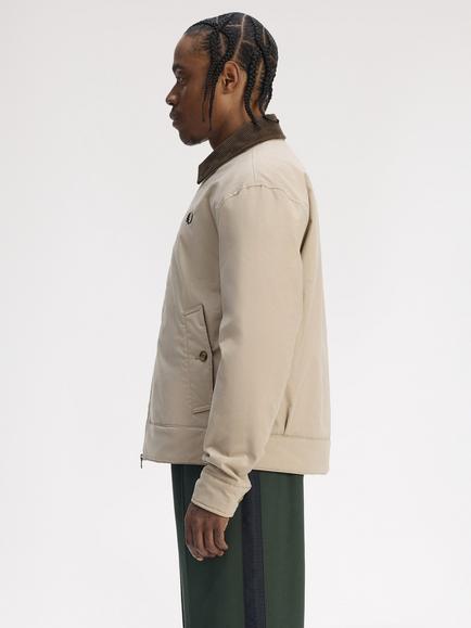 Fred Perry Cotton Blend Zip Jacket - view 2, Warm Oat