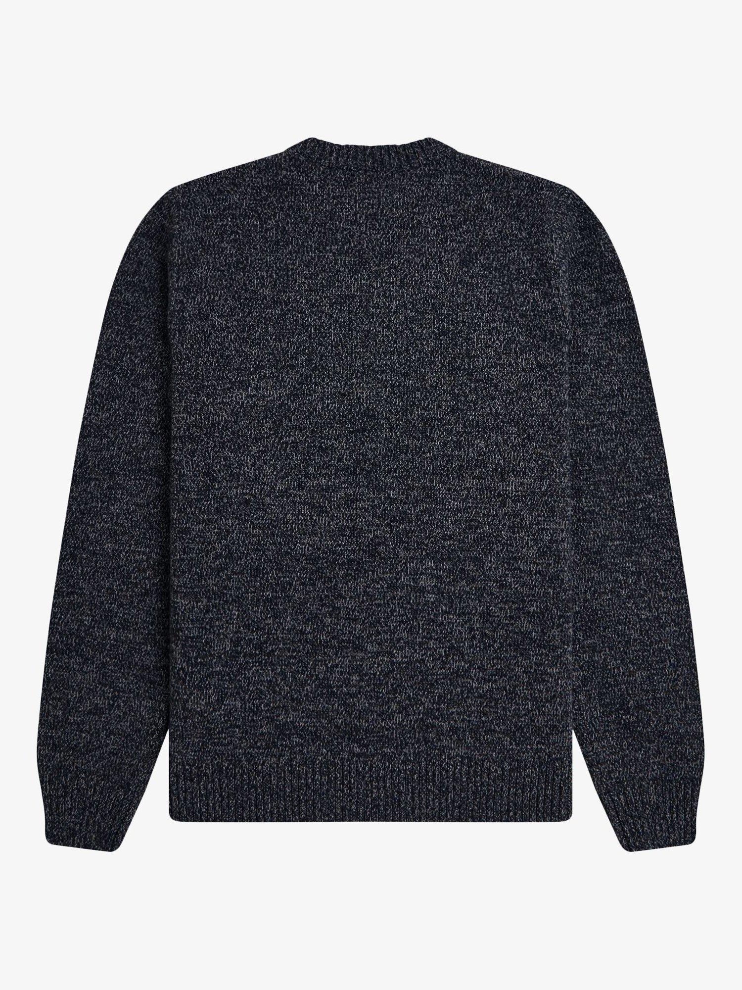 Product image 5 of 5, which shows Fred Perry Crew Neck Wool Blend Jumper, Navy/Woat/Bntob, S