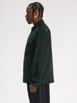 Fred Perry Cotton Corduroy Overshirt - view 2, Court Green