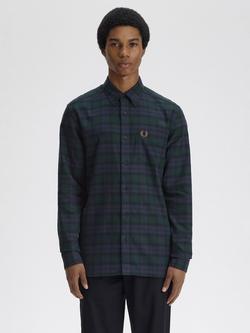 Fred Perry Tartan Brush Twill Shirt, Blackwatch, Blackwatch Tarta