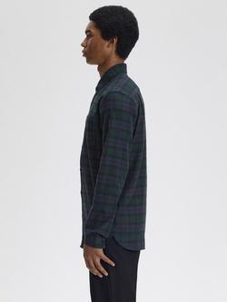 Fred Perry Tartan Brush Twill Shirt, Blackwatch - view 2, Blackwatch Tarta