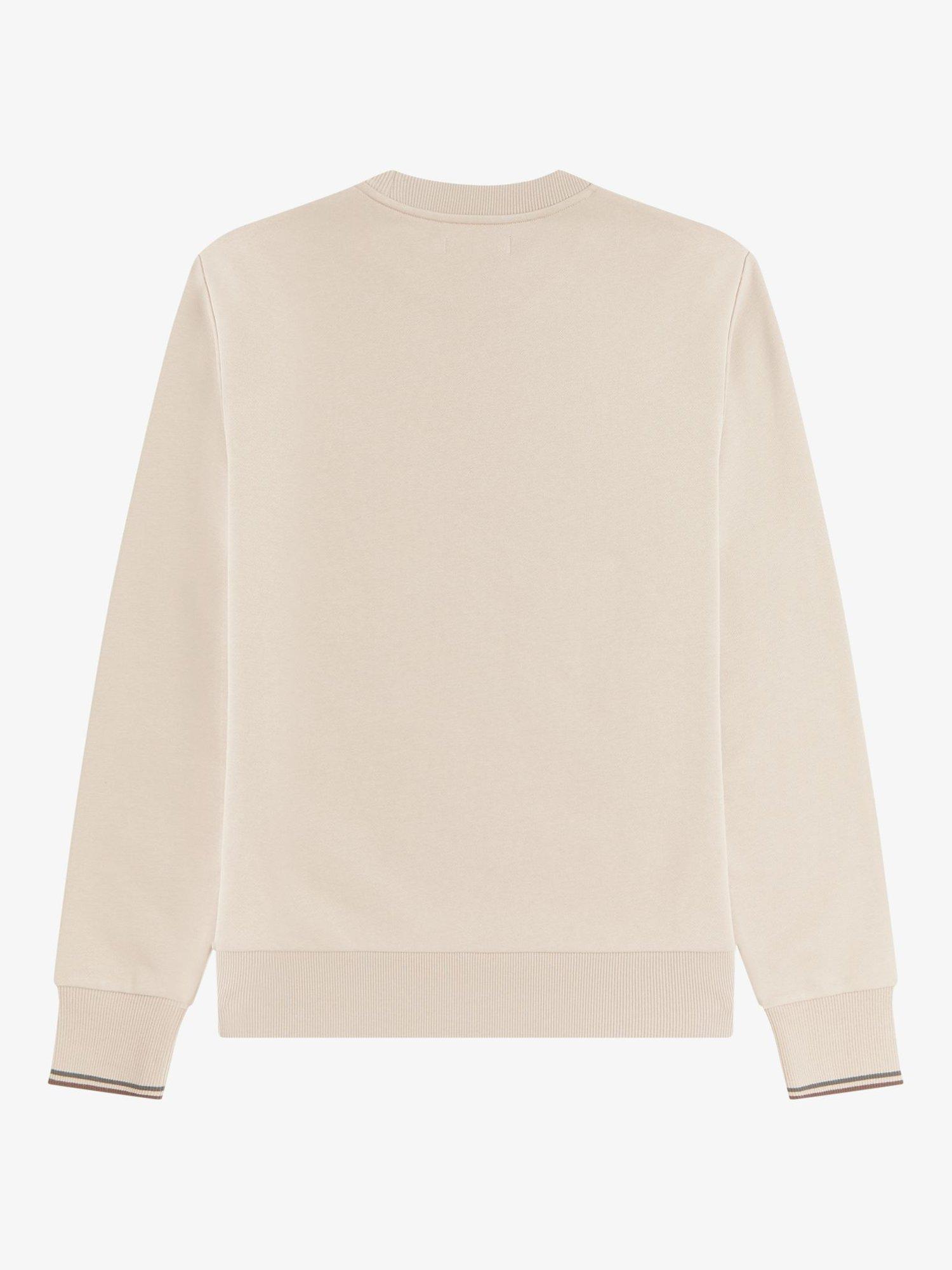 Product image 5 of 5, which shows Fred Perry Cotton Crew Neck Sweatshirt, Wrmot/Crtgr/Btob, S