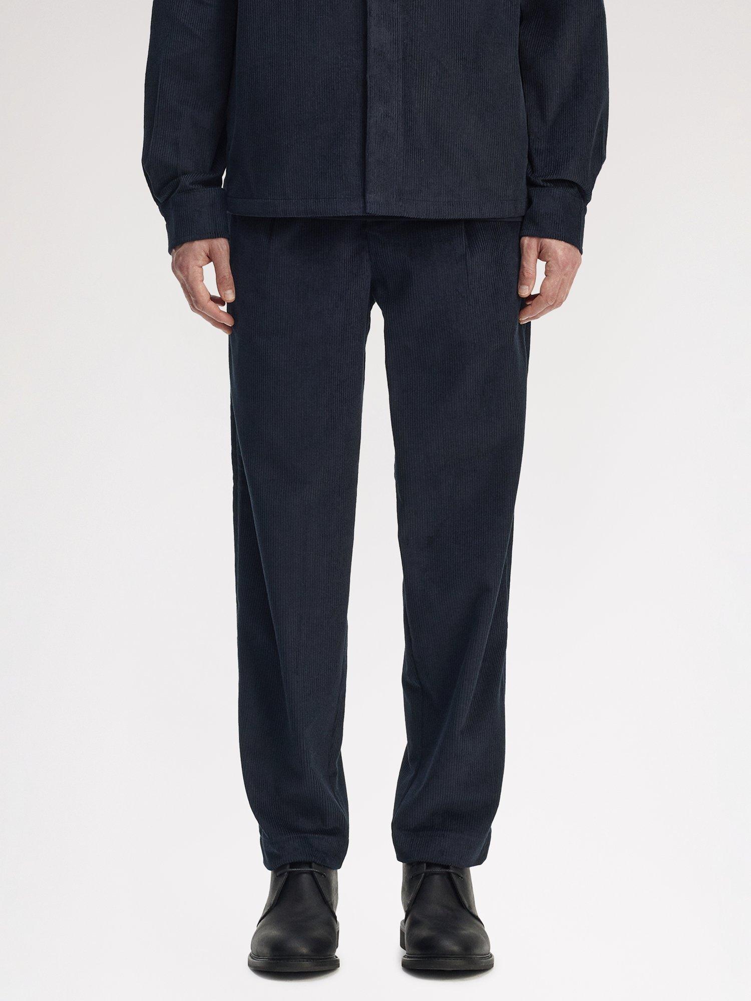 Product image 1 of 5, which shows Fred Perry Straight Cotton Chinos, Navy, S