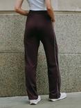 Albaray Piped Mid Cropped Wide Leg Straight Joggers