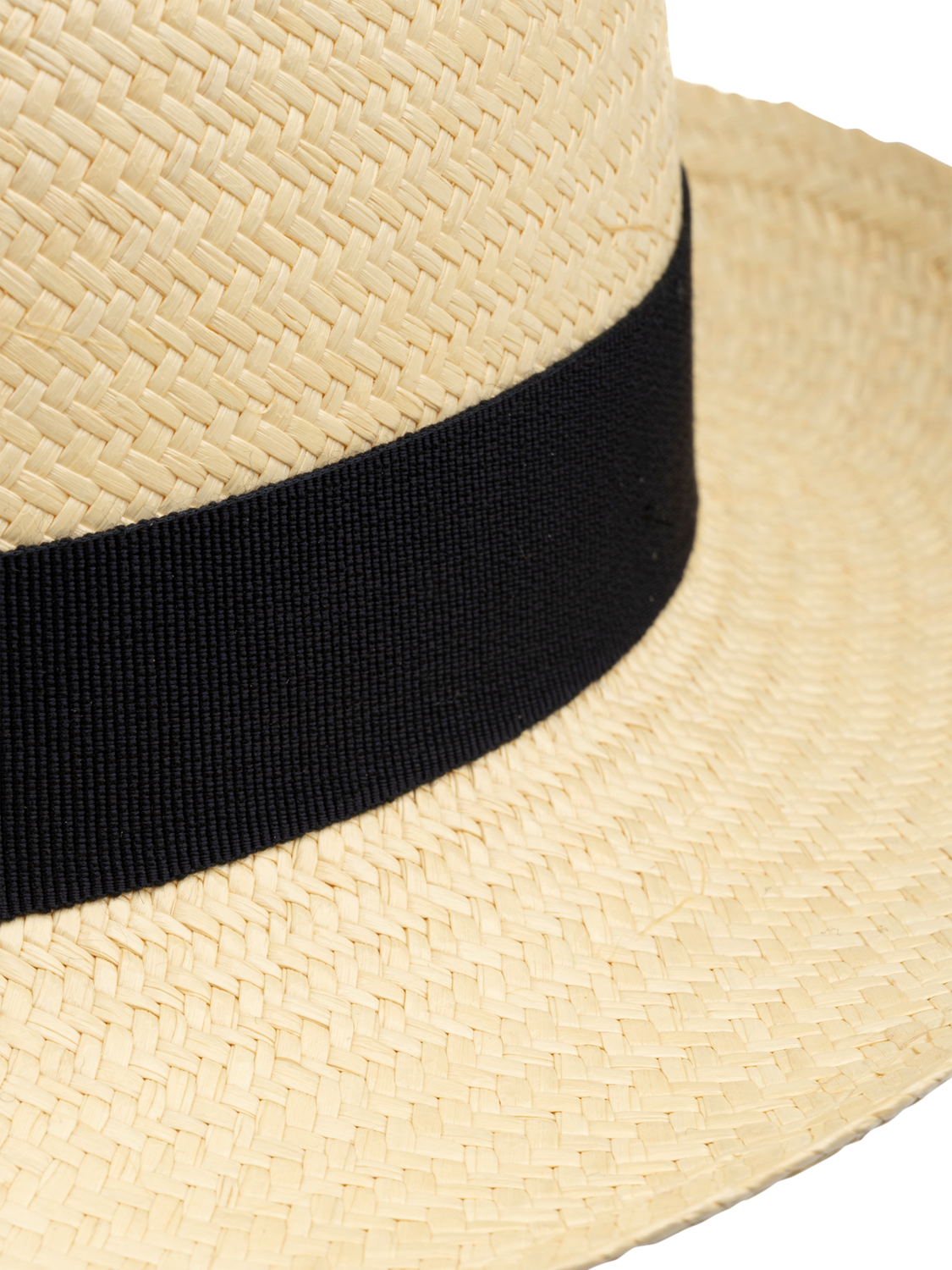 Product image 2 of 5, which shows Christys' Panama Hat, Ivory/Dark Navy, M