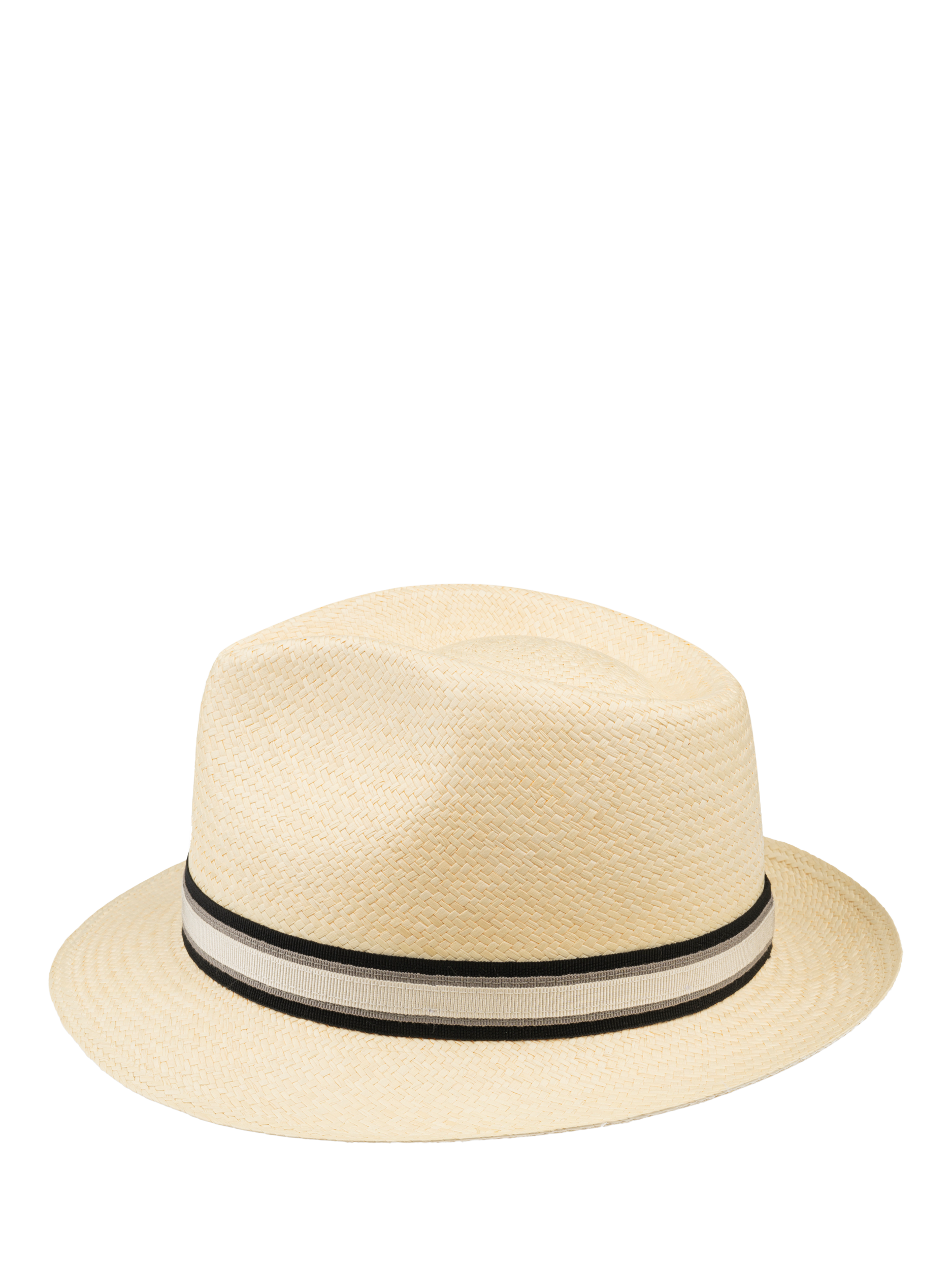 Product image 4 of 6, which shows Christys' Panama Hat, Ivory/Stripe, M