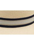 Christy Trilby Panama Hat, Ivory/Stripe