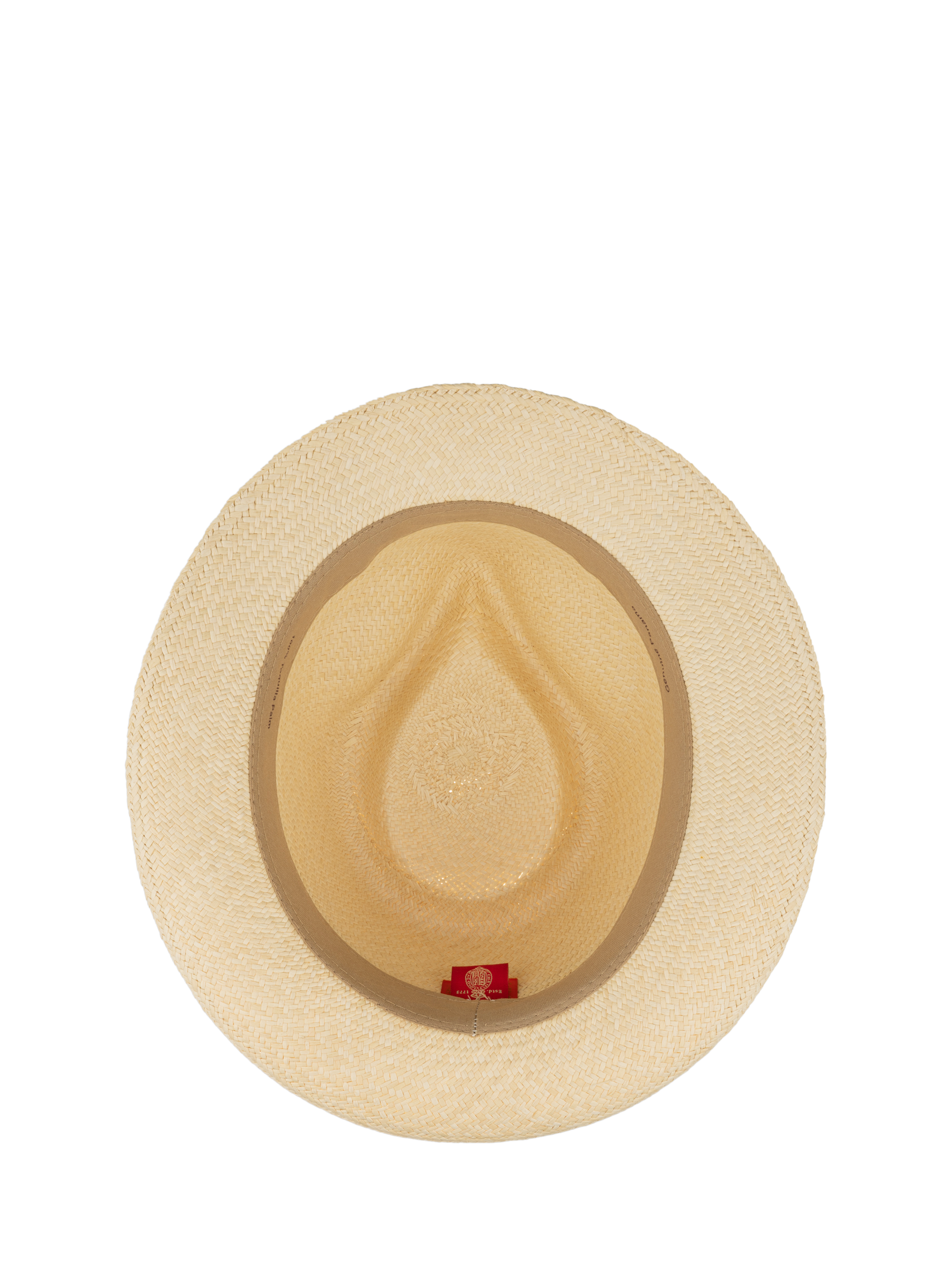 Product image 5 of 6, which shows Christy Trilby Panama Hat, Ivory/Stripe, M