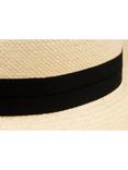 Christy Headband Trilby Panama Hat, Ivory/Black