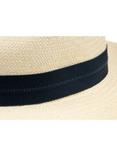 Christy Headband Trilby Panama Hat, Ivory/Navy