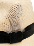 Christy Trilby Panama Hat, Ivory/Black