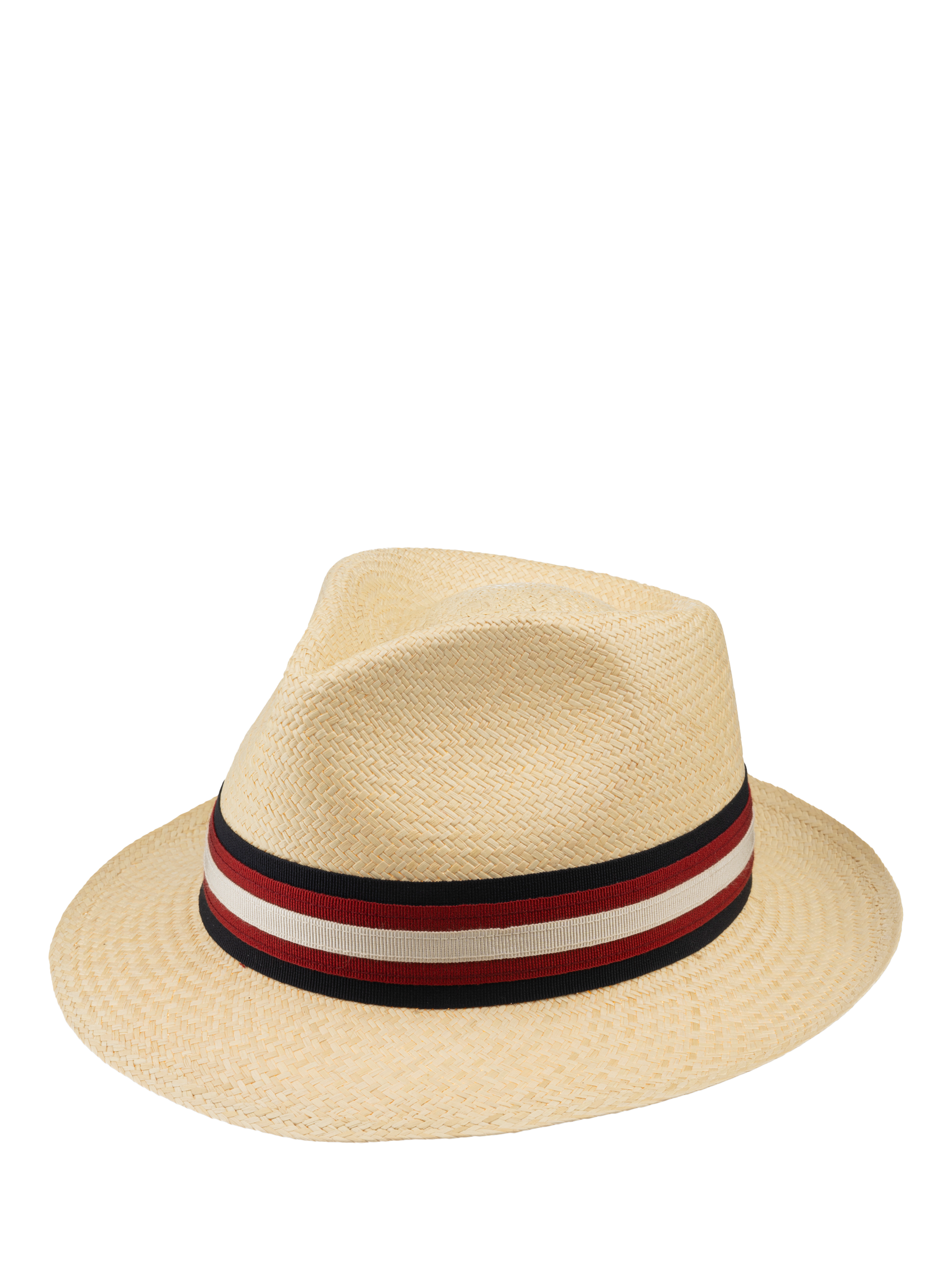 Product image 1 of 6, which shows Christys' Panama Hat, Ivory/Stripe, M