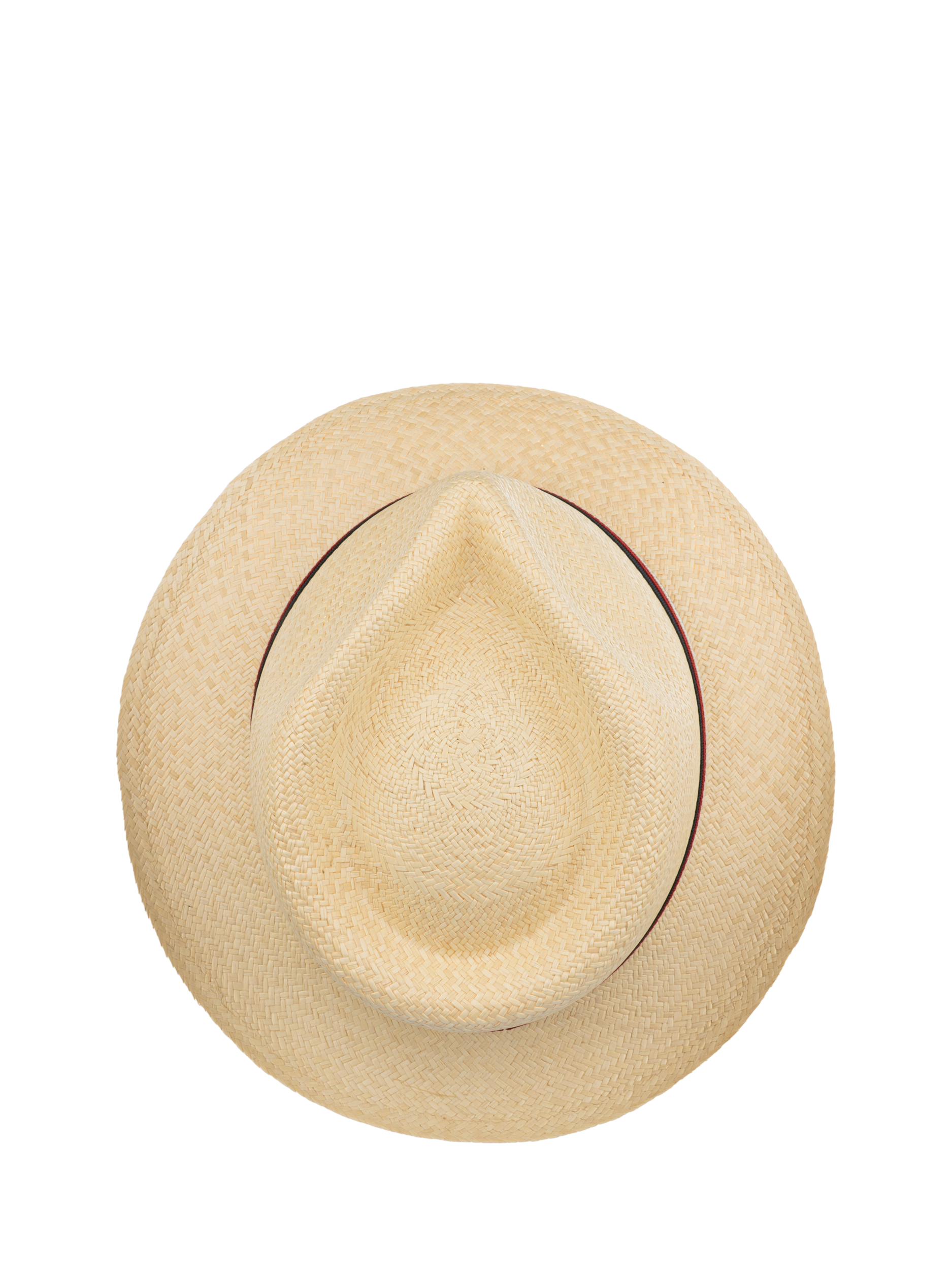 Product image 6 of 6, which shows Christys' Panama Hat, Ivory/Stripe, M