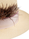 Christy Trilby Panama Hat, Ivory/Pink