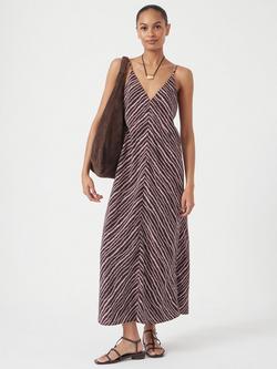 HUSH Air Flow Printed Maxi Dress, Brown/Multi