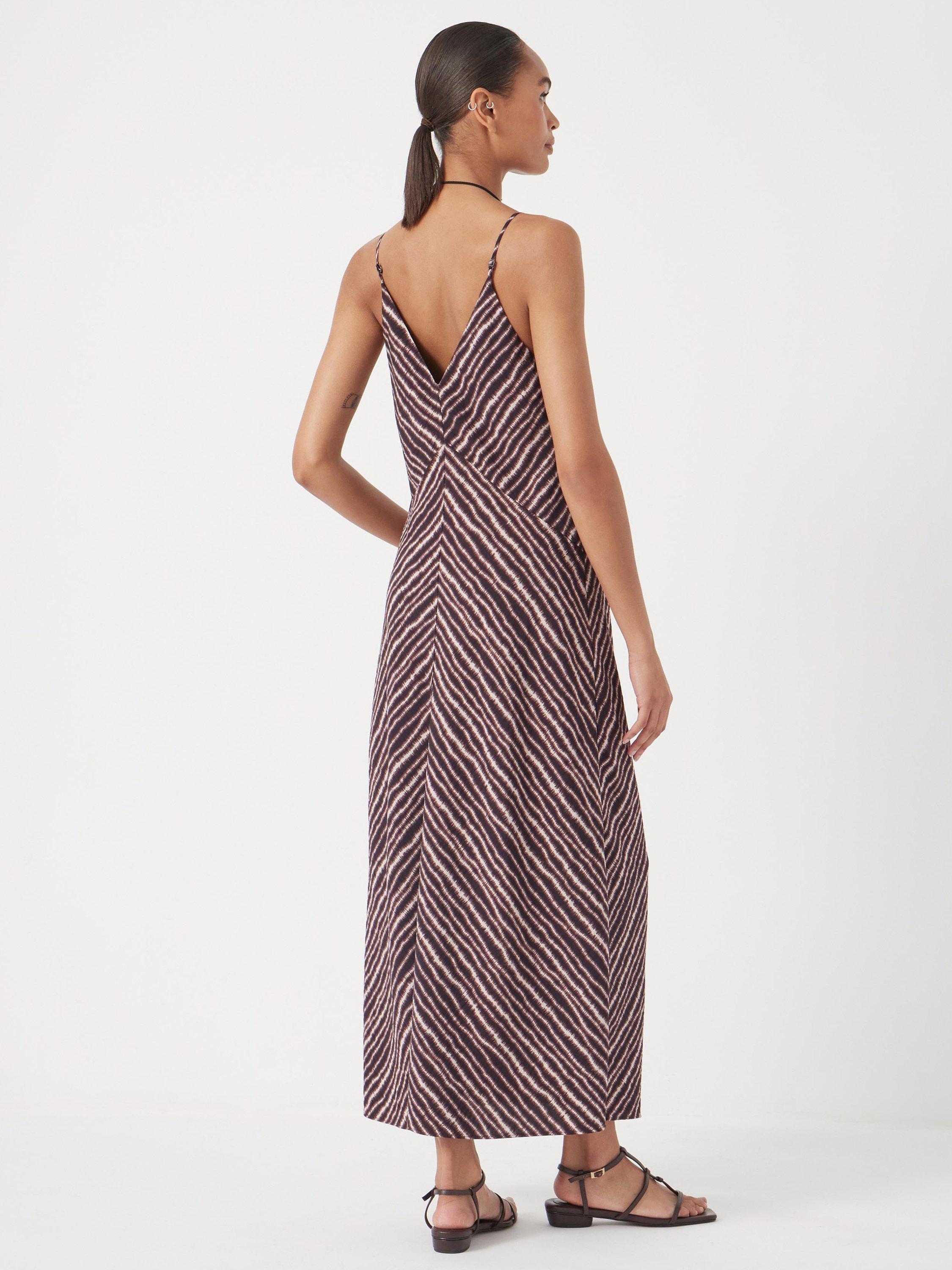 Product image 3 of 5, which shows HUSH Air Flow Printed Maxi Dress, Brown/Multi, 12