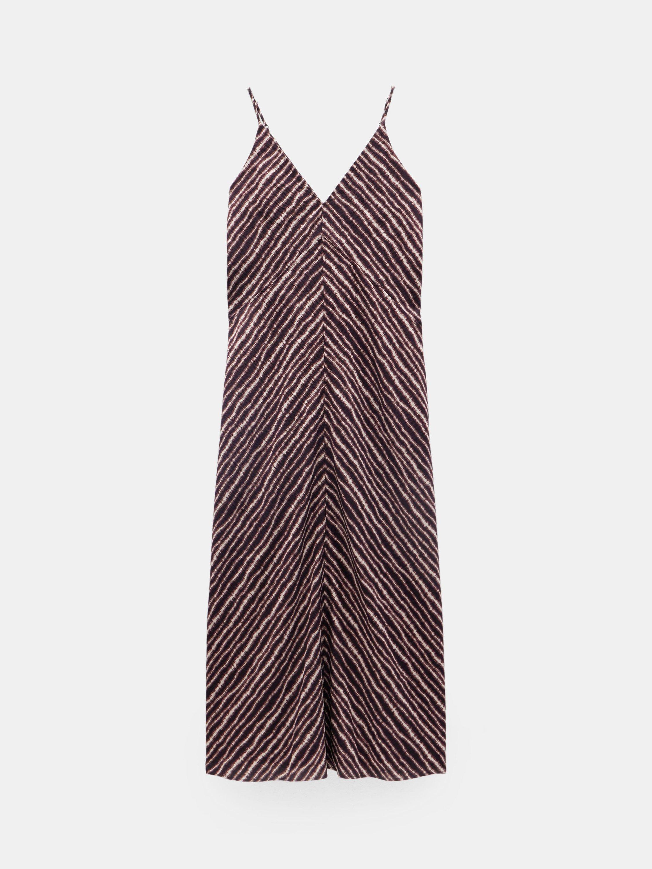 Product image 4 of 5, which shows HUSH Air Flow Printed Maxi Dress, Brown/Multi, 12