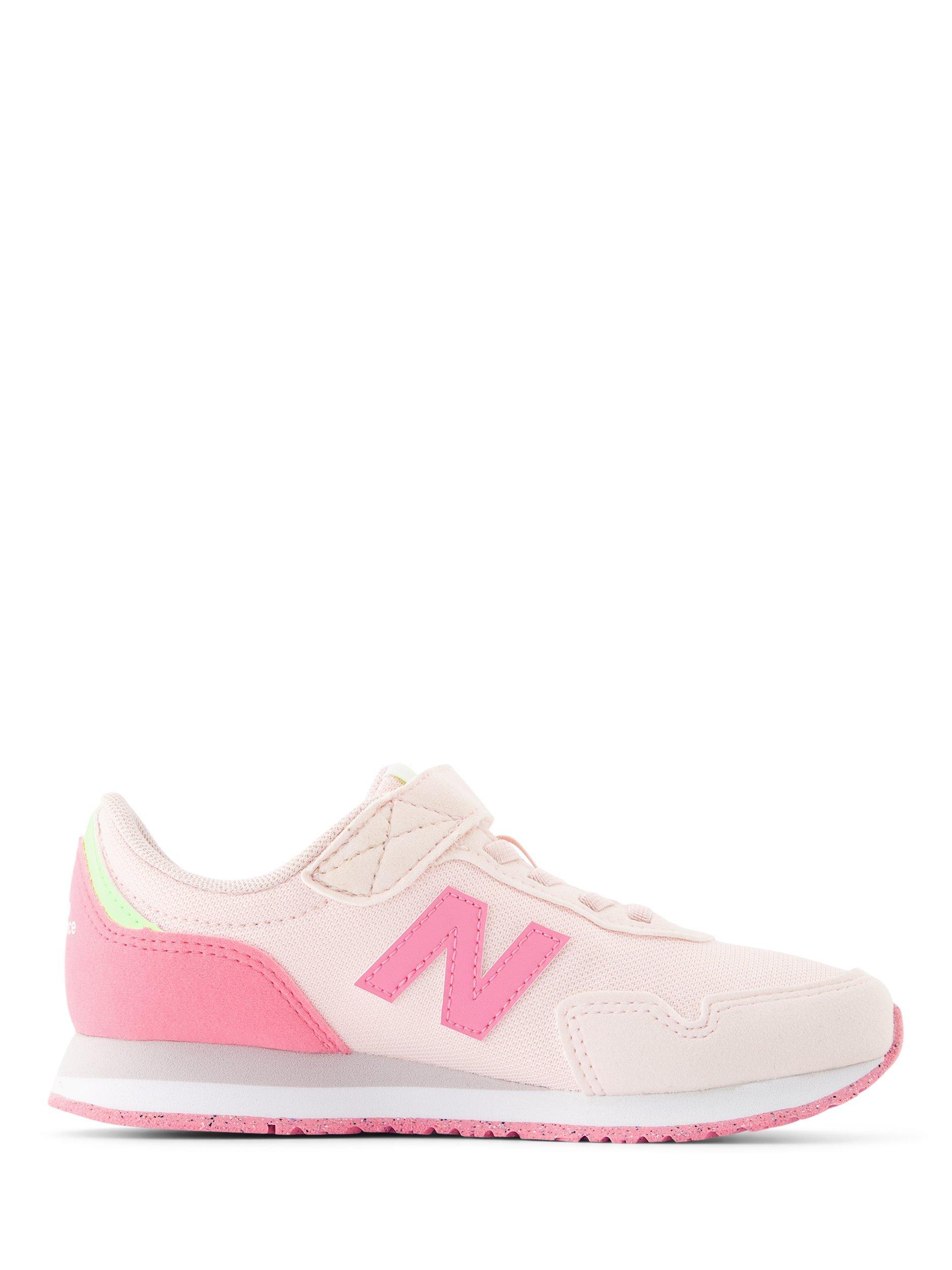 Product image 1 of 6, which shows New Balance Kids' 323 Heritage Trainers, Pink, 10 Jnr