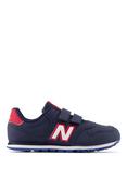 New Balance Kids' 500 Hook and Loop Trainers, Navy/Red