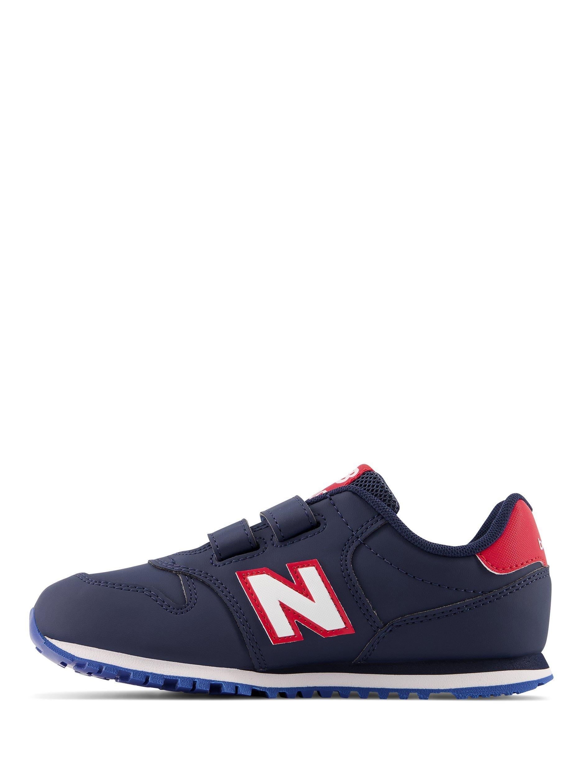 Product image 3 of 6, which shows New Balance Kids' 500 Hook and Loop Trainers, Navy/Red, 10 Jnr