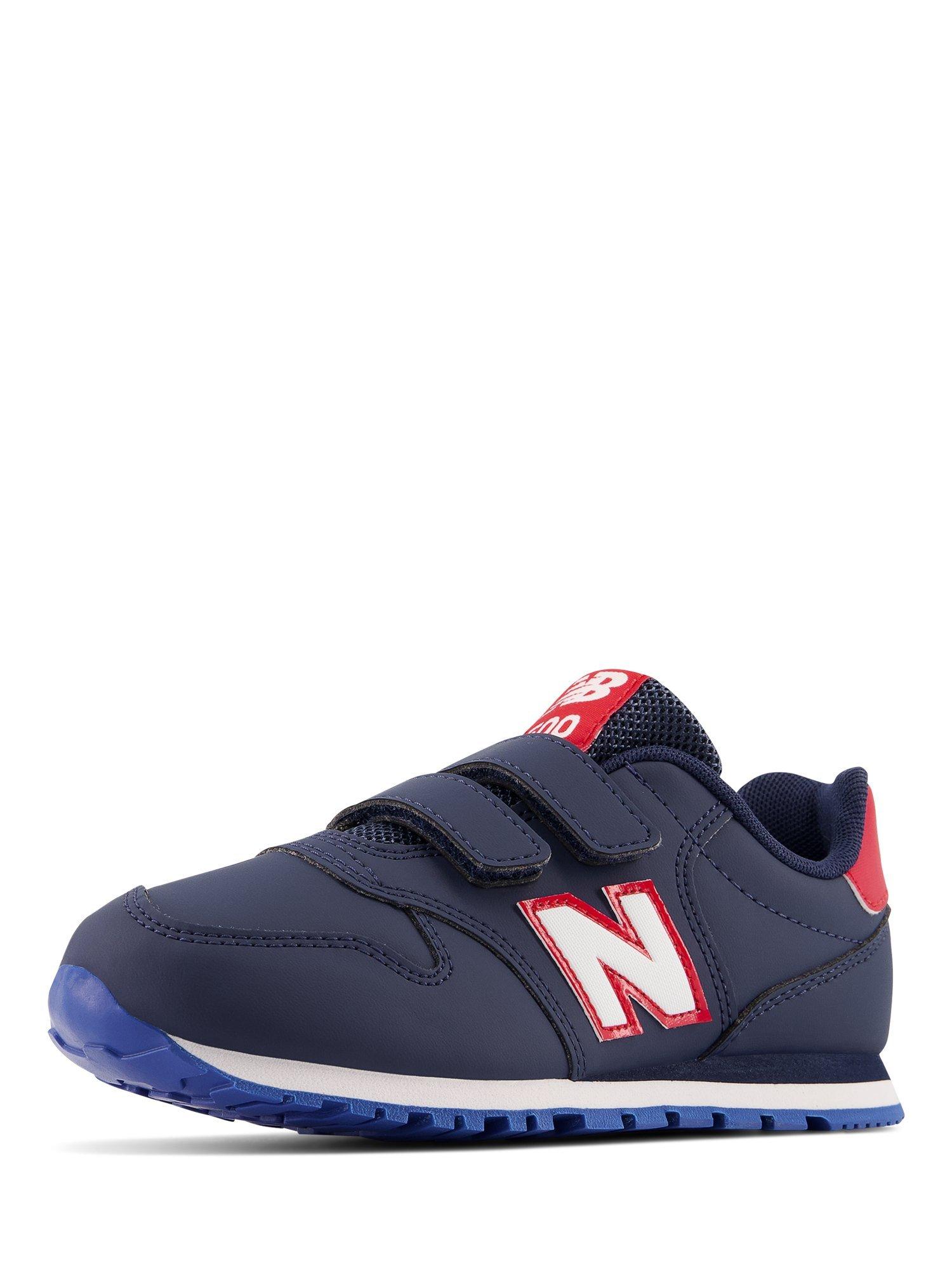 Product image 4 of 6, which shows New Balance Kids' 500 Hook and Loop Trainers, Navy/Red, 10 Jnr