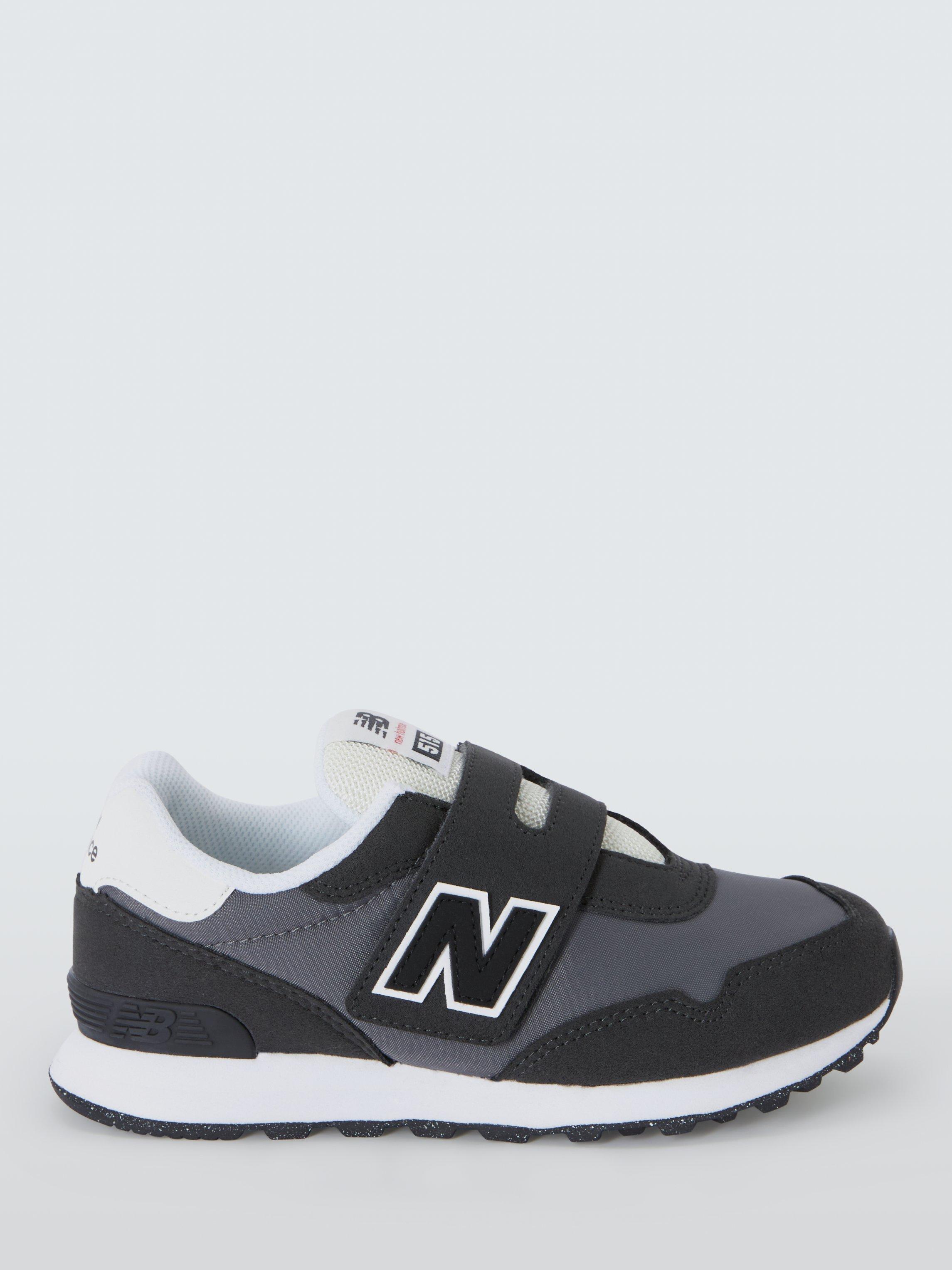 Product image 1 of 4, which shows New Balance Kids' 515 Hook and Loop Trainers, Tonal Black, 10 Jnr