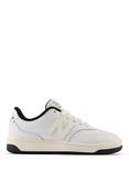 New Balance Kids' B80 Leather Lace Up Trainers, Black/White