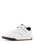 New Balance Kids' B80 Leather Lace Up Trainers, Black/White