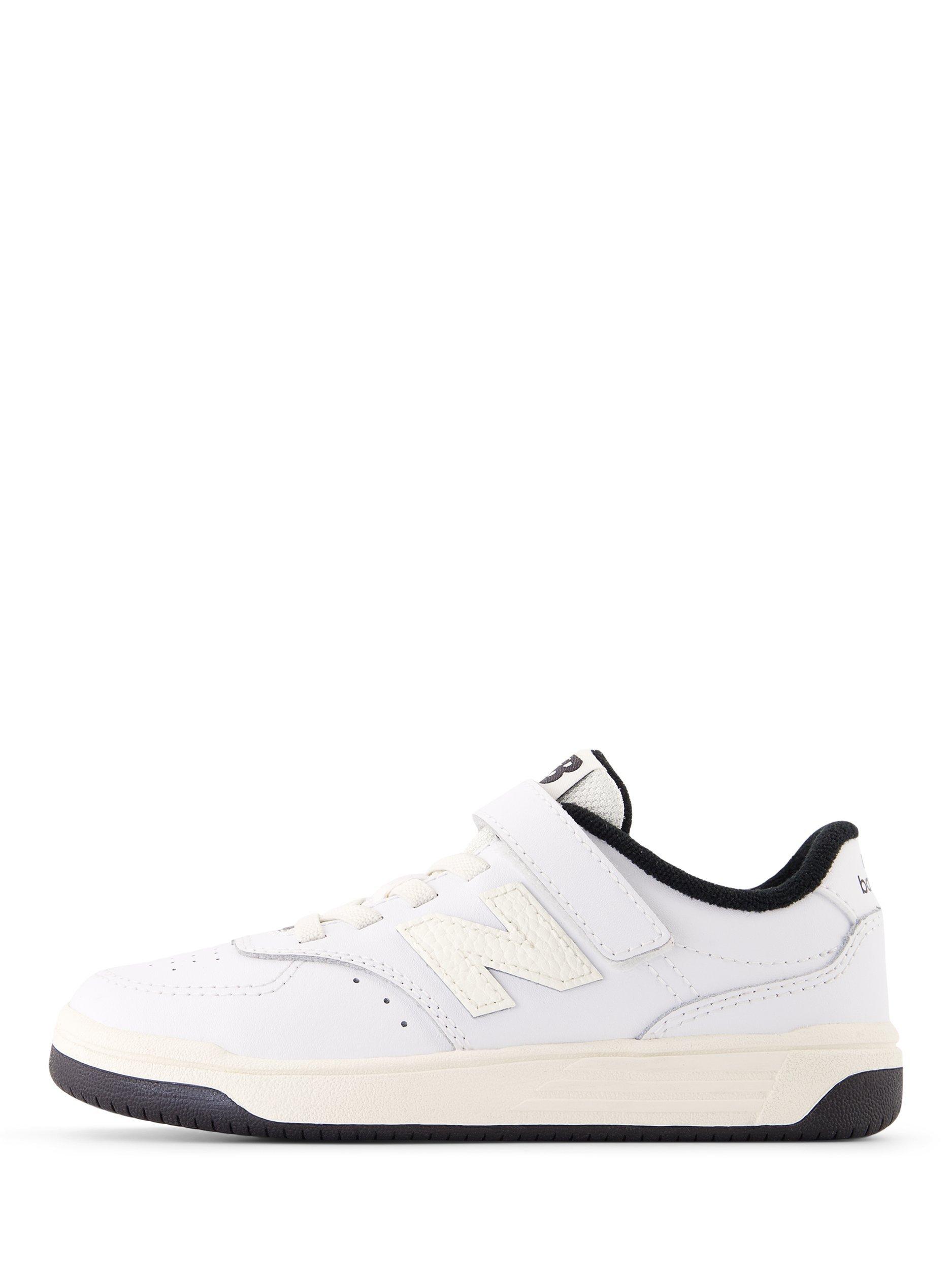 Product image 3 of 4, which shows New Balance Kids' B80 Leather Lace Up Trainers, Black/White, 10 Jnr