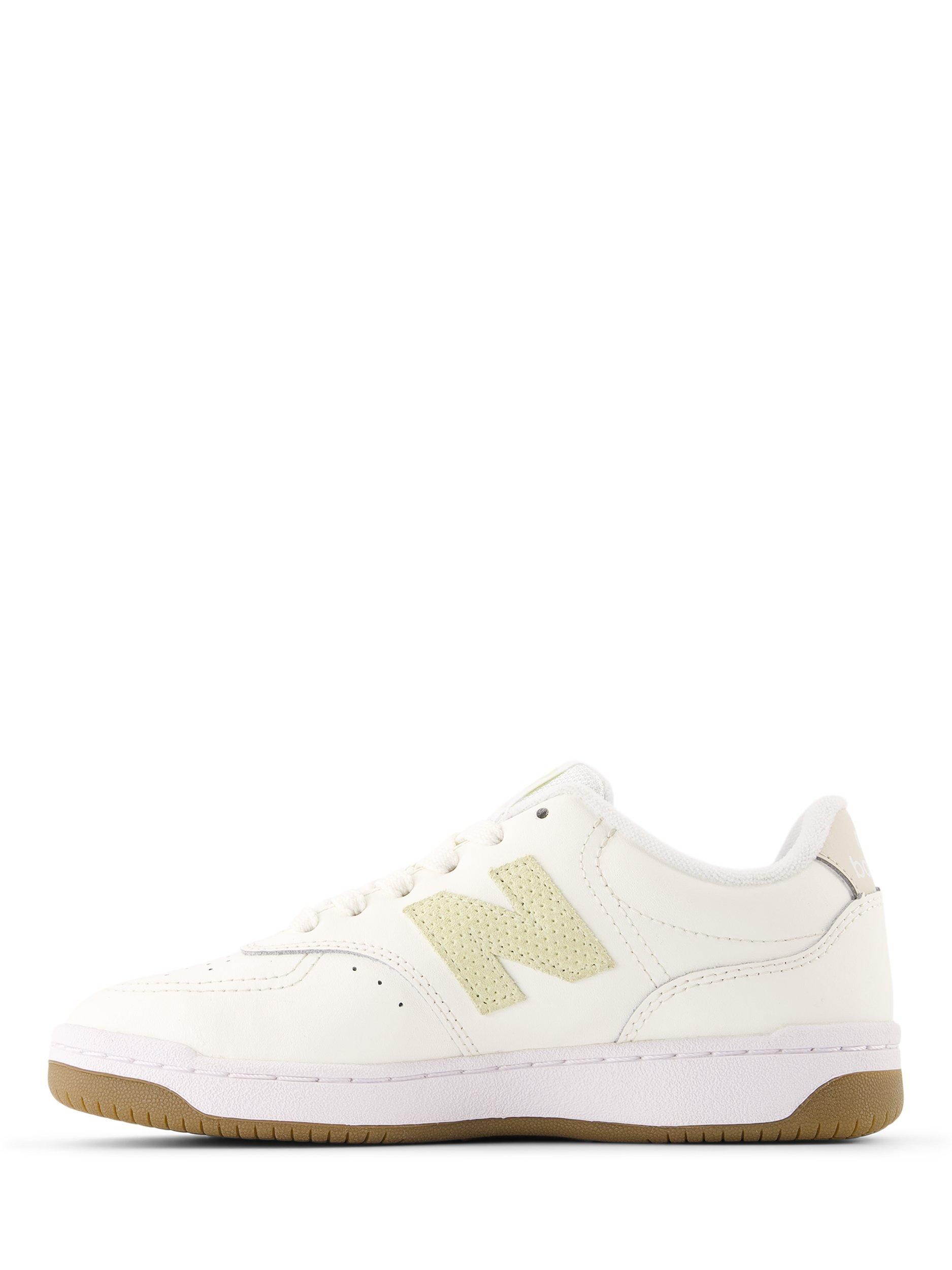 Product image 3 of 6, which shows New Balance Kids' B80 Leather Lace Up Trainers, Neutral, 3