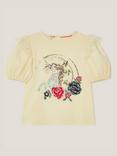 Monsoon Kids' Cotton Sequin Unicorn T-Shirt, Ivory