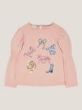 Monsoon Kids' Cotton Long Sleeved Western Horse Top, Pink