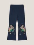 Monsoon Kids' Cotton Sequin Unicorn Leggings, Navy