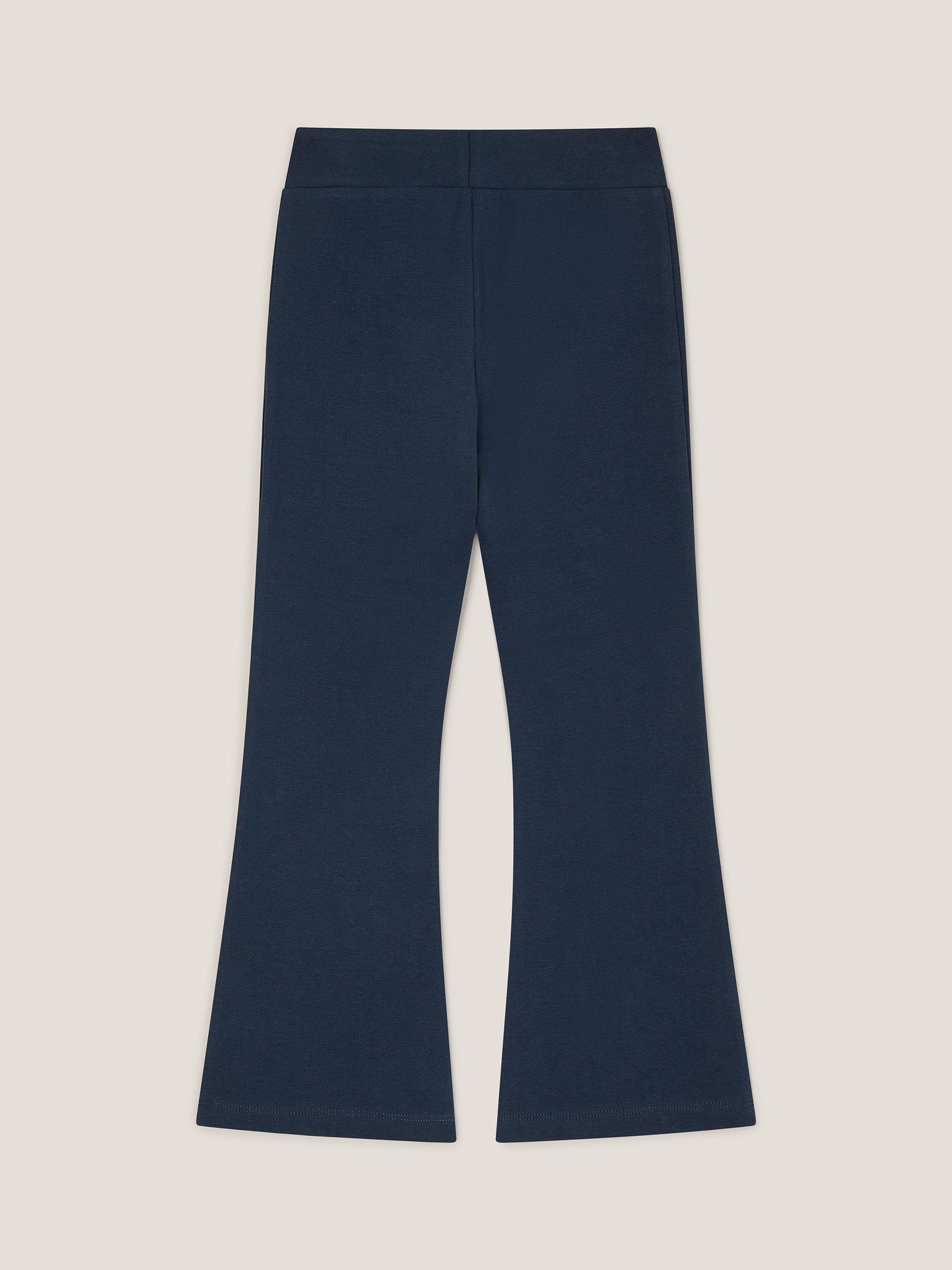 Product image 3 of 4, which shows Monsoon Kids' Cotton Sequin Unicorn Leggings, Navy, 7-8 years